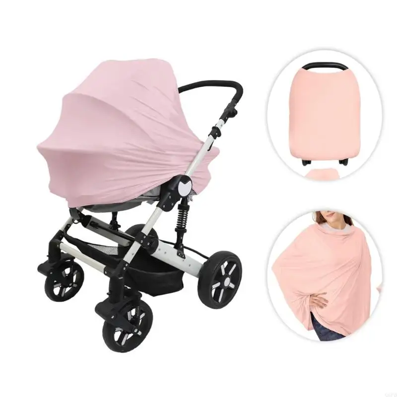 Soft Breastfeeding Towel Nursing Cover Safety Sunshade Windproof Sleeve Baby Strollers Carrying Basket Cover