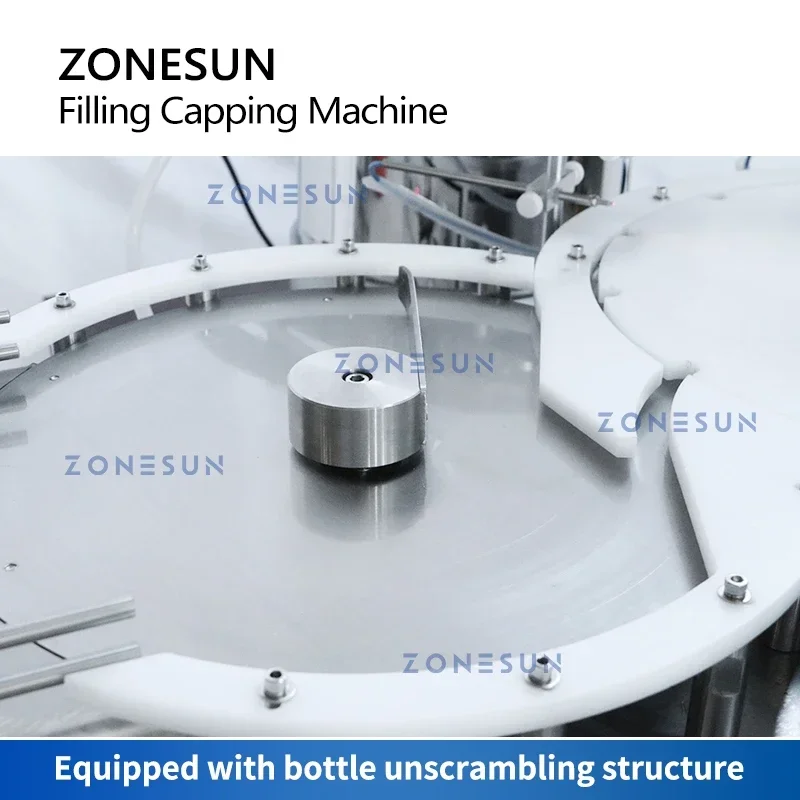 ZONESUN Tappatrice per riempimento di liquidi ZS-AFC7 Bottiglie contagocce con pompa magnetica automatica Viala per profumo essenziale Goccia per occhi