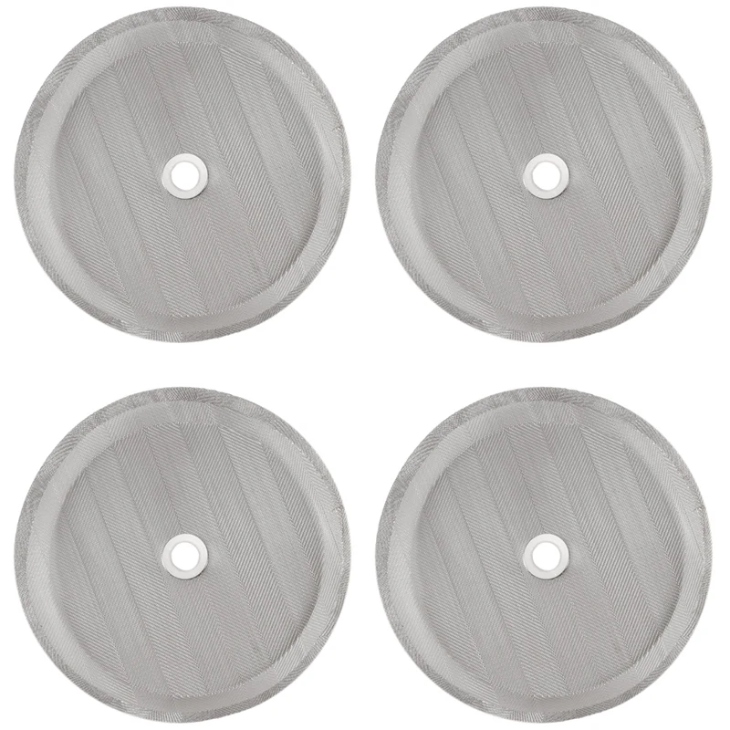 4 Pcs 4 In Stainless Steel Replacement Coffee Filter Mesh,For 1000 Ml ,8 Cup French Press Coffee Makers And Tea Machines