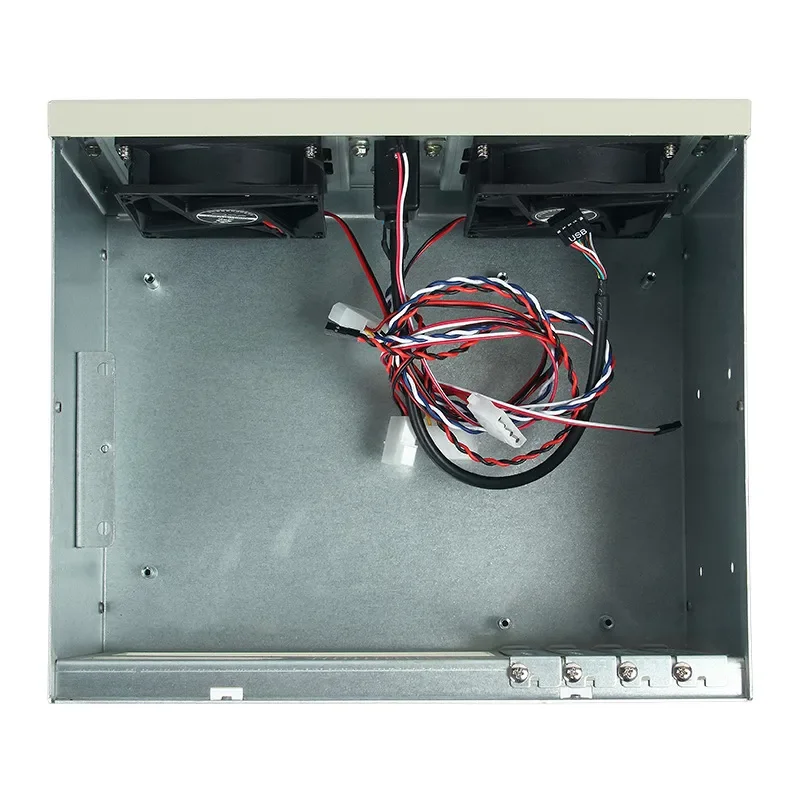 For Wall-mounted Chassis Industrial Control 4 Slots 4 COM Ports Gray-white ITX Visual Inspection Host Computer Customizable