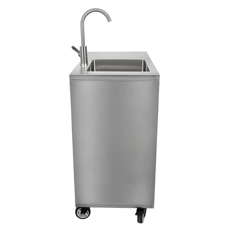 Mobile Stainless Steel Lab Washbasin with Induction Sensor Medical Cleaning Sink for Laboratory Use