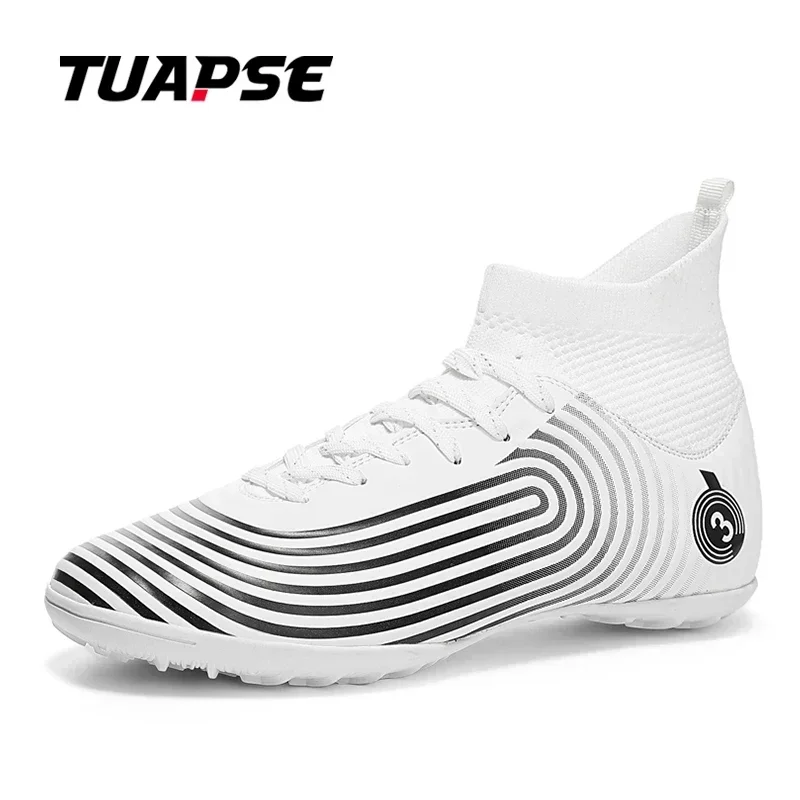 TUAPSE Children Soccer Shoes TF/FG Football Cleats Comfortable Grass Sneakers Teenagers Trend Lightweight Sport Footwear