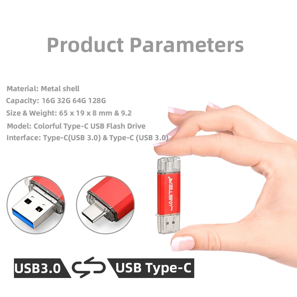 USB3.0 TYPE-C Plastic USB Flash Drive 128GB Blue Memory Stick 64GB Business Gift Pen Drive 32GB Mini USB Stick 16GB for Computer