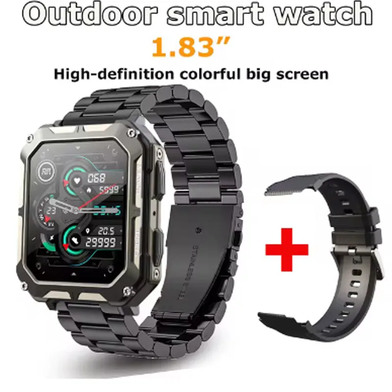 

SmartWatch 1.83-inch IP68 Waterproof Sport Watch For Apple iPhone 14Men Heart Rate Fitness Tracker 24H Health Monitor Phone Call