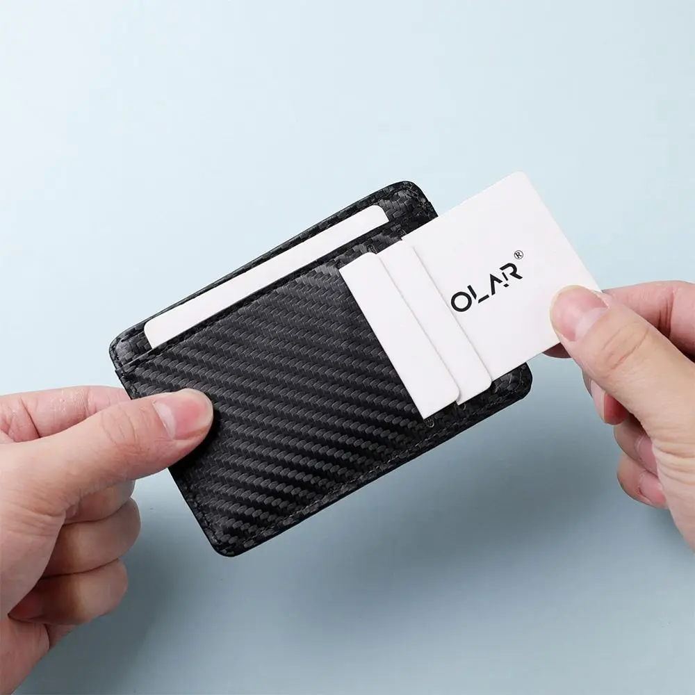 แฟชั่น PU หนังผู้ถือบัตร 5 สีบางเฉียบกระเป๋าหลายกระเป๋ากระเป๋าเหรียญผู้ชายผู้หญิง