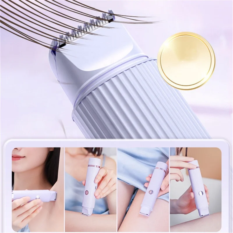 Painless Hair Removal Epilator USB Rechargeable Trimmer Women BodyFace Leg Armpit Bikini Hand Pubic Shaver Hair Remover