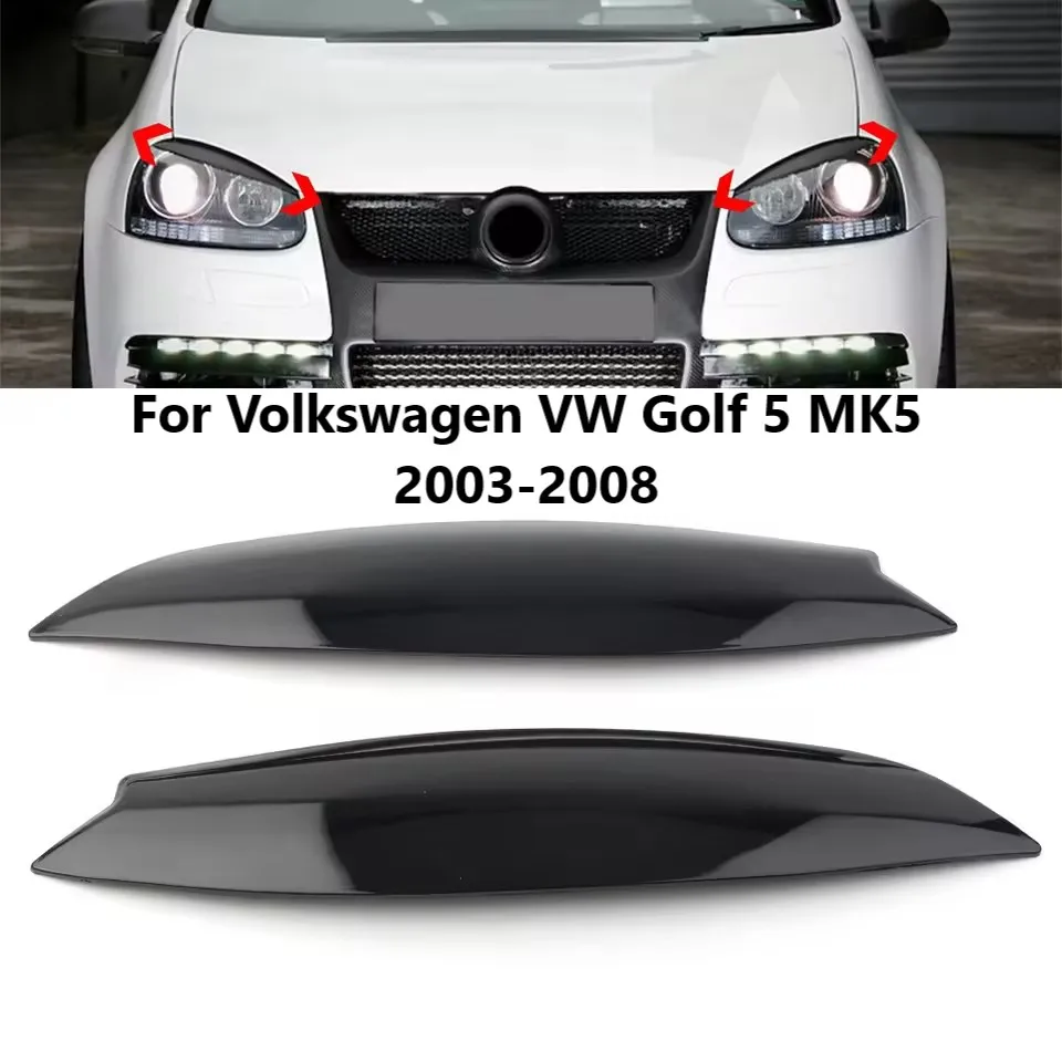 

Car Headlight Eyelids For Volkswagen VW Golf5 MK5 2003-2008 Front Eyebrows Modified Stickers Aftermarket Parts Car Accessories