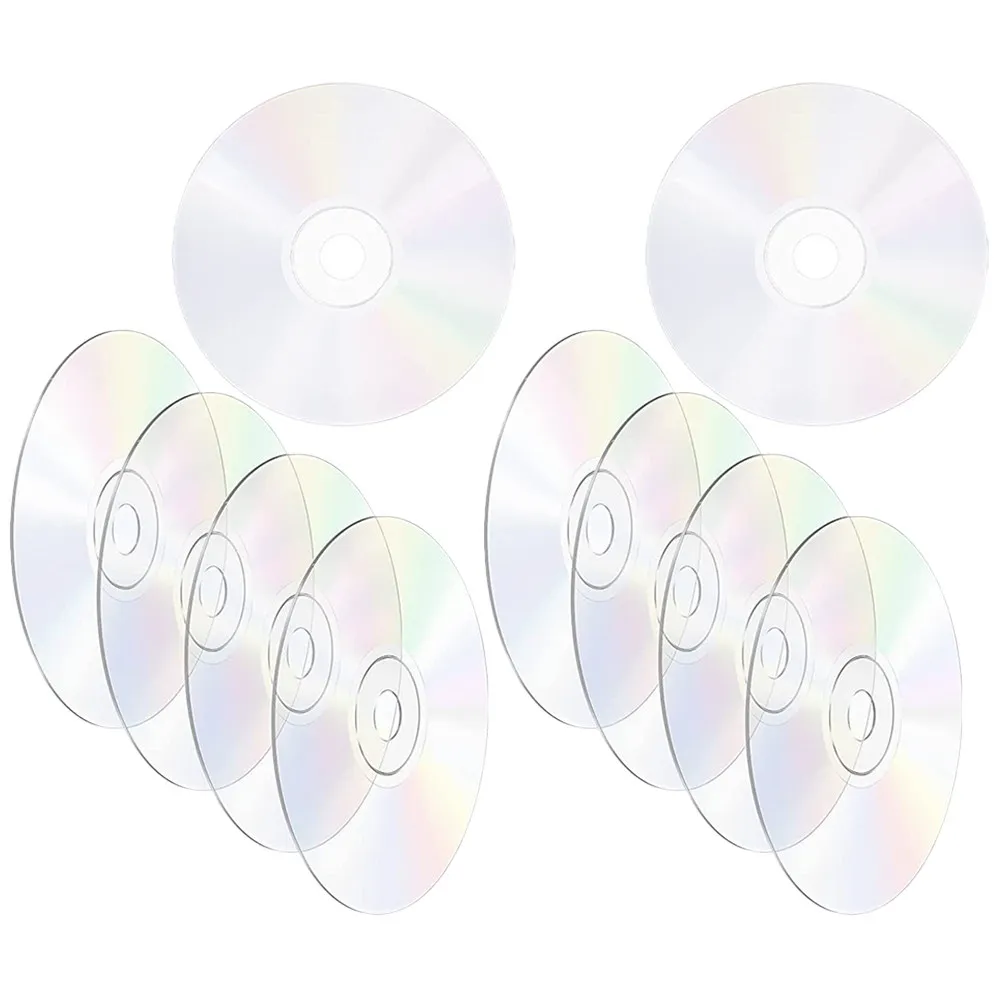10Pcs DIY Wall Cd Discs Creative Clear Plastic Painting Crafts Home Decor Room Decoration Handmade Art Supplies