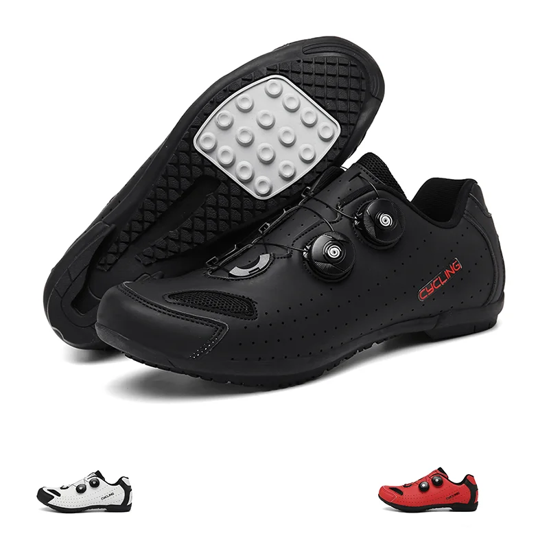 

Speed Cycling Sneaker Men's Road Cycling Shoes Cleat Shoes Spd Shoes Cycling Flat Pedal Shoes Man Bike Outdoor Footwear White