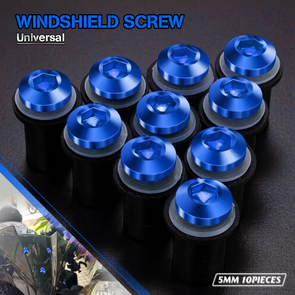

M5 Windshield Wind Deflectors Bolts For Yamaha YZF R25 R3 YZF-R1 R1 R125 YZF-R6 R6 YZF600R YZF750R YZF1000 THUNDERACE YZF1000R