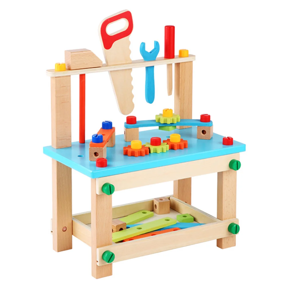 

Dismantle Tool Chair Toy Bright Friendly Wood Educational Plaything Cartoon Assembling Child Fun Combined