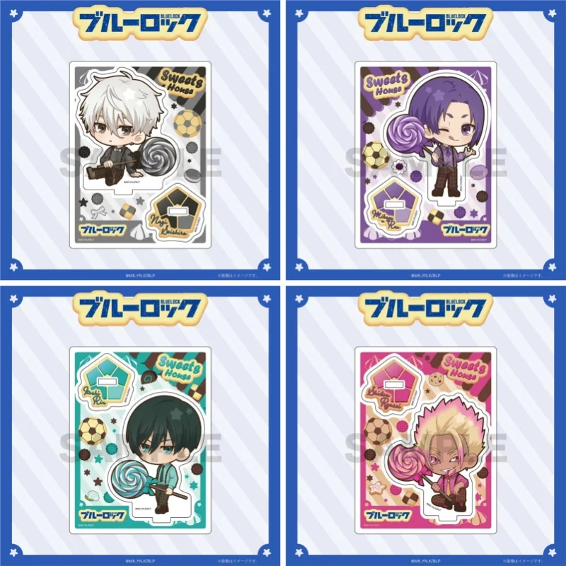 BLUE LOCK Anime Figures Nagi Seishiro Rin Itoshi Mikage Reo Acrylic Standing Sign Model Cute Decor Toy Child Birthday Gifts 8CM