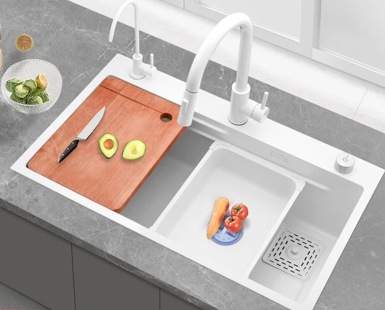 304 Stainless Steel Single Bowl Kitchen Sinks Multifunctional Black Kitchen Sink