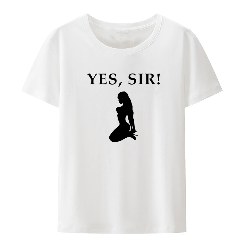 Yes Sir Bdsm Funny Graphic Tshirts Bdsm Print Top Tee Graphics T Shirt Man Leisure T-shirts Men Camisa Tops Humor Breathable