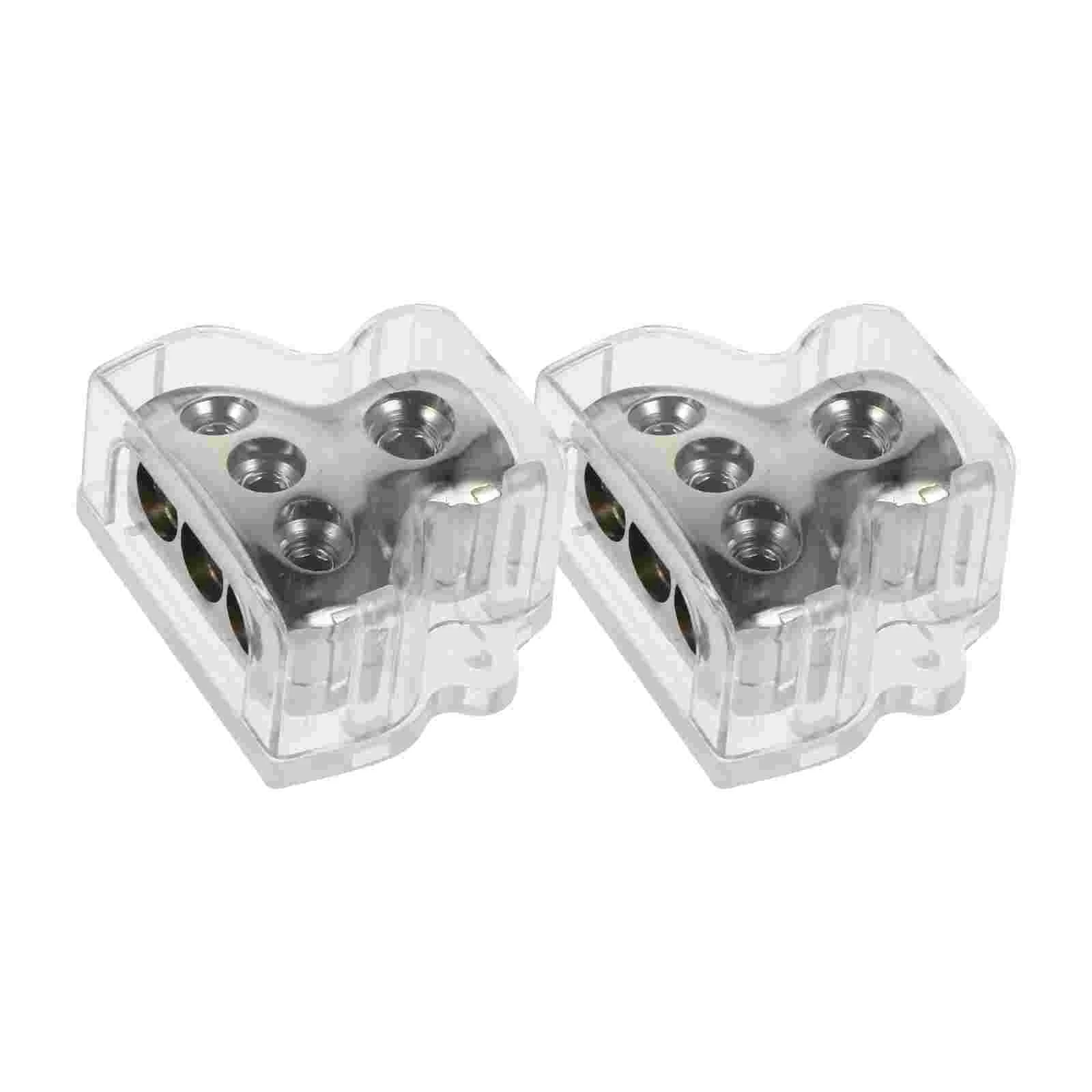 

2 Pcs Automatic Junction Box Amp Power Distribution Block Zinc Alloy Audio Distributor