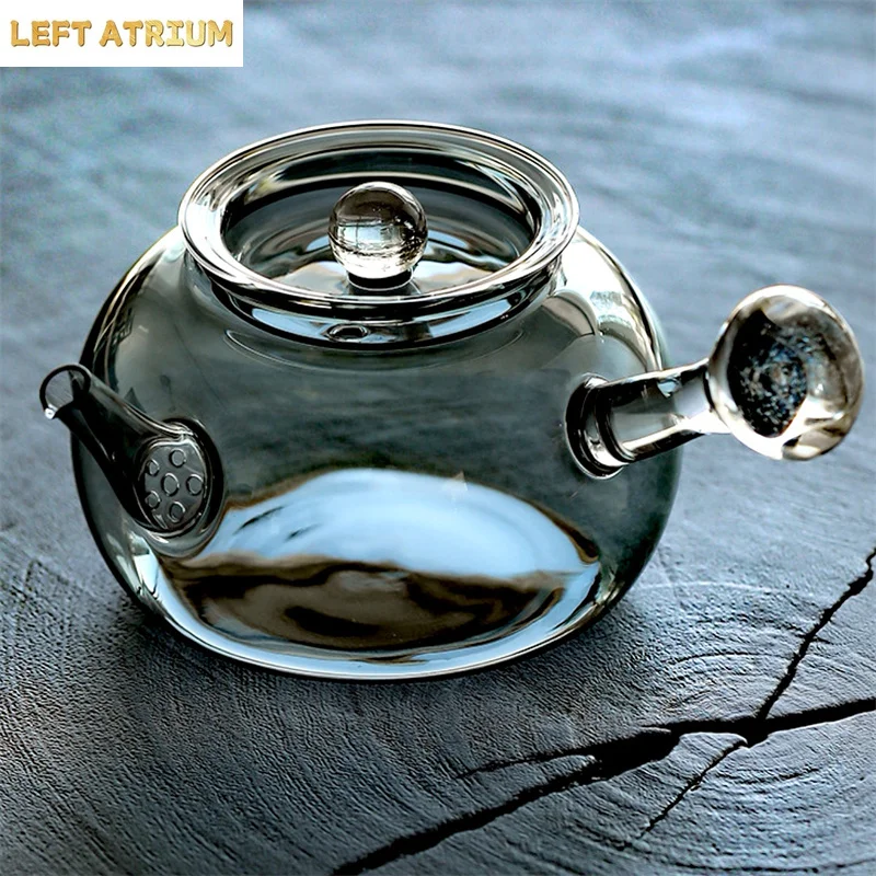 Exquisite 750ml Starry Sky Pattern Side Handle Glass Teapot With Hole Filter Brewing Green Tea Pot Kungfu Tea Set