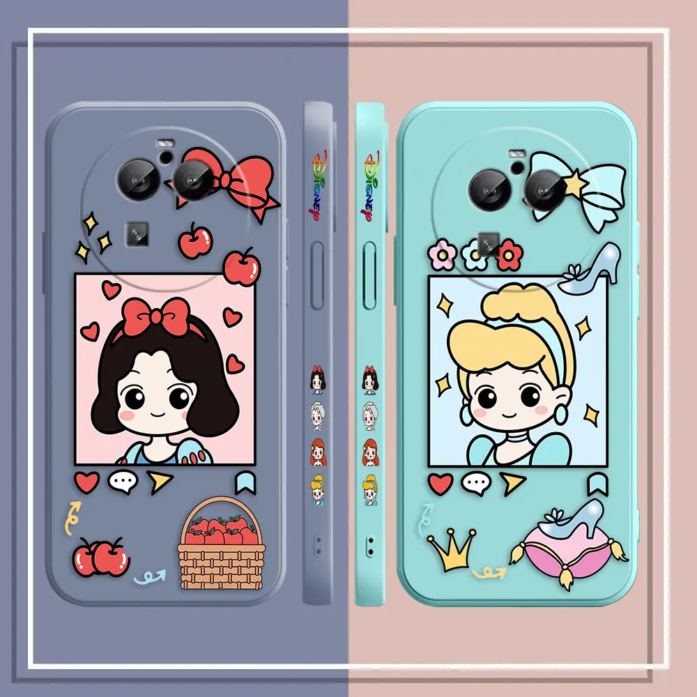 Princess Cinderella Snow White Phone Case For OPPO FIND X5 X3 X2 RENO ACE Z REALME C20 C21 C33 C35 C53 C55 X 5G PRO Case Funda