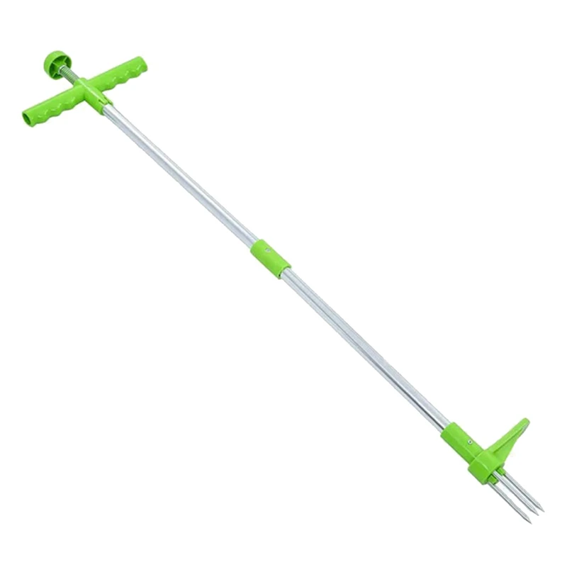 Weed Puller Tool Manual Weeding Tool + Long Handle Stand Up Heavy Duty Garden Weeding Tool For Garden