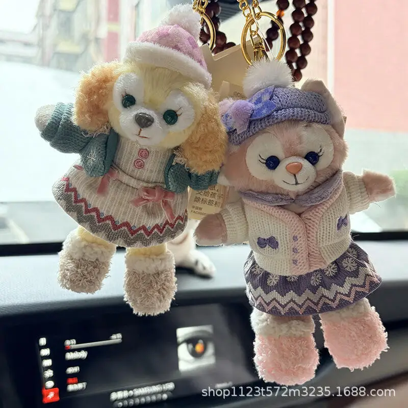 Disney linabell cookiesann coleção de inverno suéter macio pelúcia boneca chaveiro carro bolsa de lona decoração presente