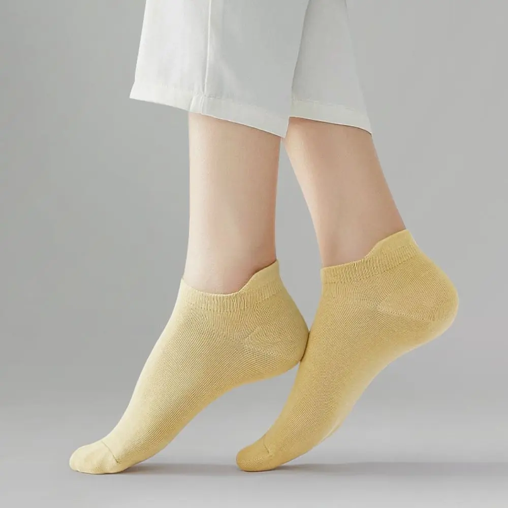 10Pairs Candy Color Invisible Boat Socks Korean Style Harajuku Mesh Short Socks Casual Sports Socks Ear Lifting Socks Outdoor