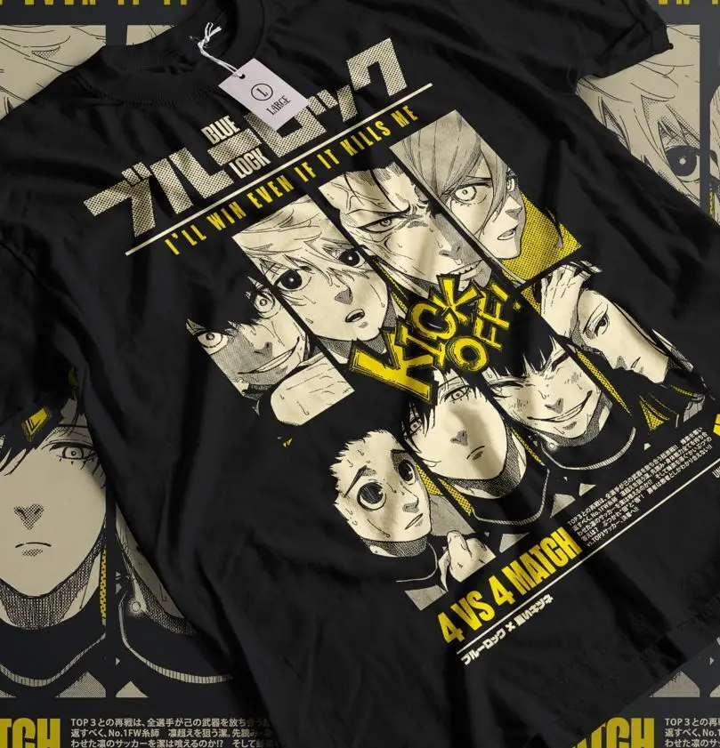 

blue lock Team New T-shirt,Yoichi Isagi,Meguru Bachira,Kunigami,Rin I,Anime