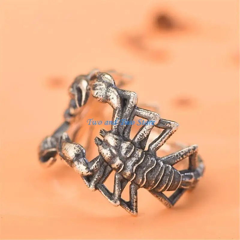 

HX6F Retro Adjustable Size Rings Punk Accessory for Men and Women Present