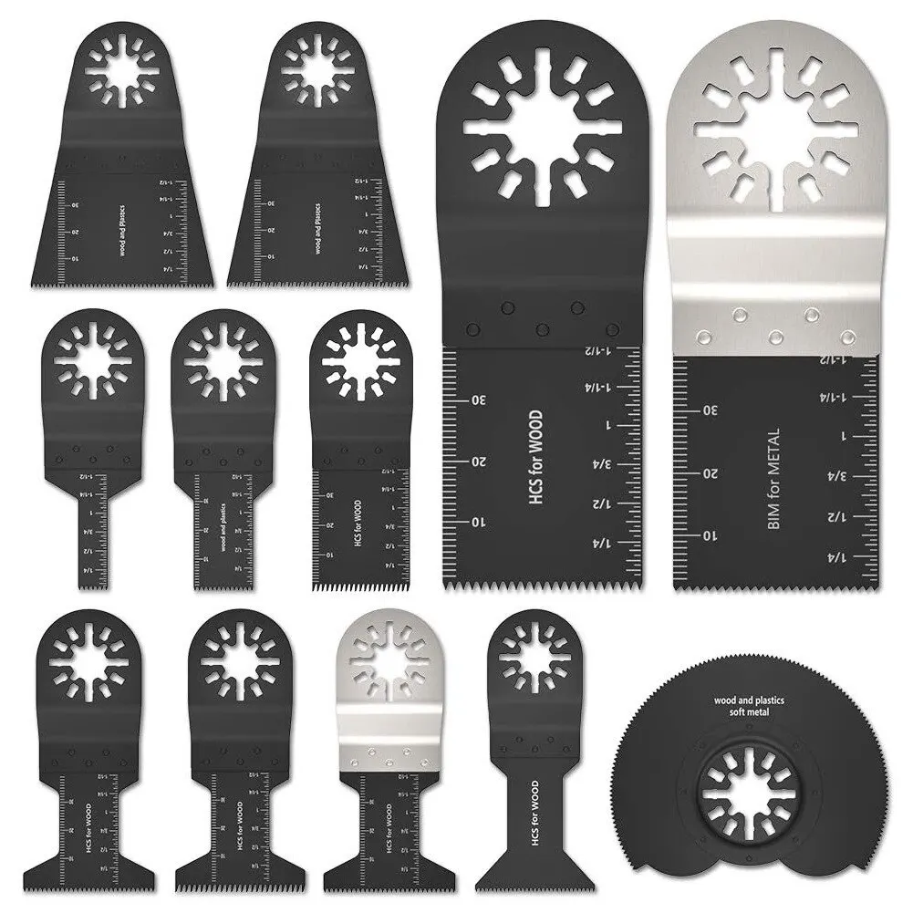 12 Stuks Multifunctioneel Zaagblad Duurzaam Houtbewerking Oscillerende Accessoires Gesloten Gat Verbinding Elektrisch Gereedschap Oscillerend Zaagblad - afbeelding 1