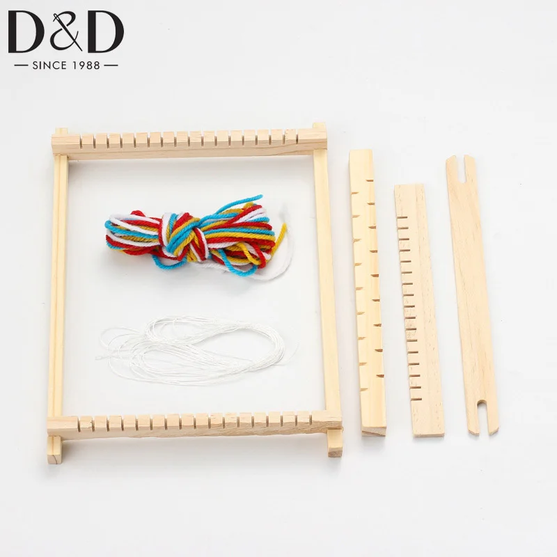 

1Set Hand-Woven Wooden Weaving Loom Kit Tools Multifunctional Loom Toy DIY Woven Set Craft Scarf Knitting Machine Kids