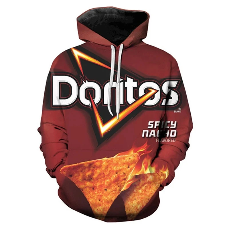 Hoodies Potato Chips Snacks Bag Funny 3d Printed Sweatshirts Men Women Hooded Oversized Hoodie Kids Pullover Coat