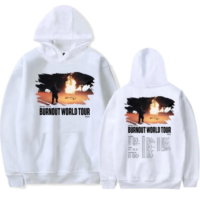 Boywithuke Burnout World Tour 2025 Hoodies Merch Print For Women/Men Unisex Casual Long Sleeve Sweatshirts Hooded Streetwear