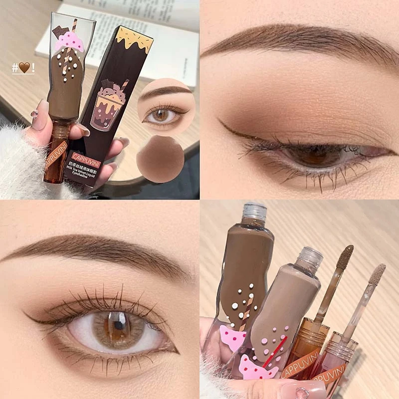Ombretto liquido opaco Contorno Blush Pigmento Nude Marrone Cachi Guancia naturale Caffè Ombretto Crema Trucco occhi a lunga durata