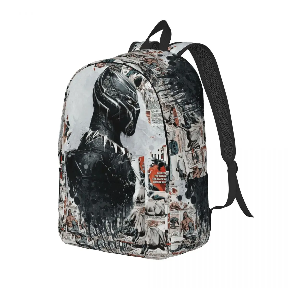 Custom Black Panther Poster Travel Canvas Backpack Men Women School Laptop Bookbag College Student Daypack Bags