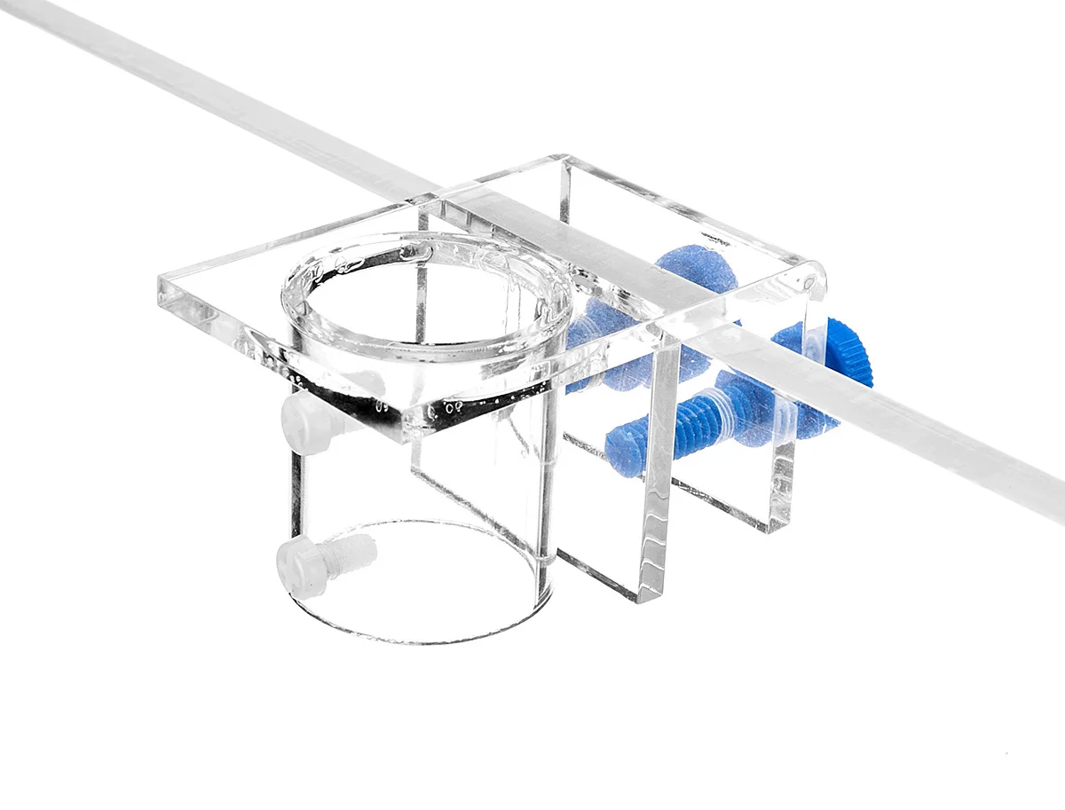Marine Sources Acrylic Hose Holder Bracket for Aquarium Filter Tubing Cable Management Single and Double Hole Models BFT Series