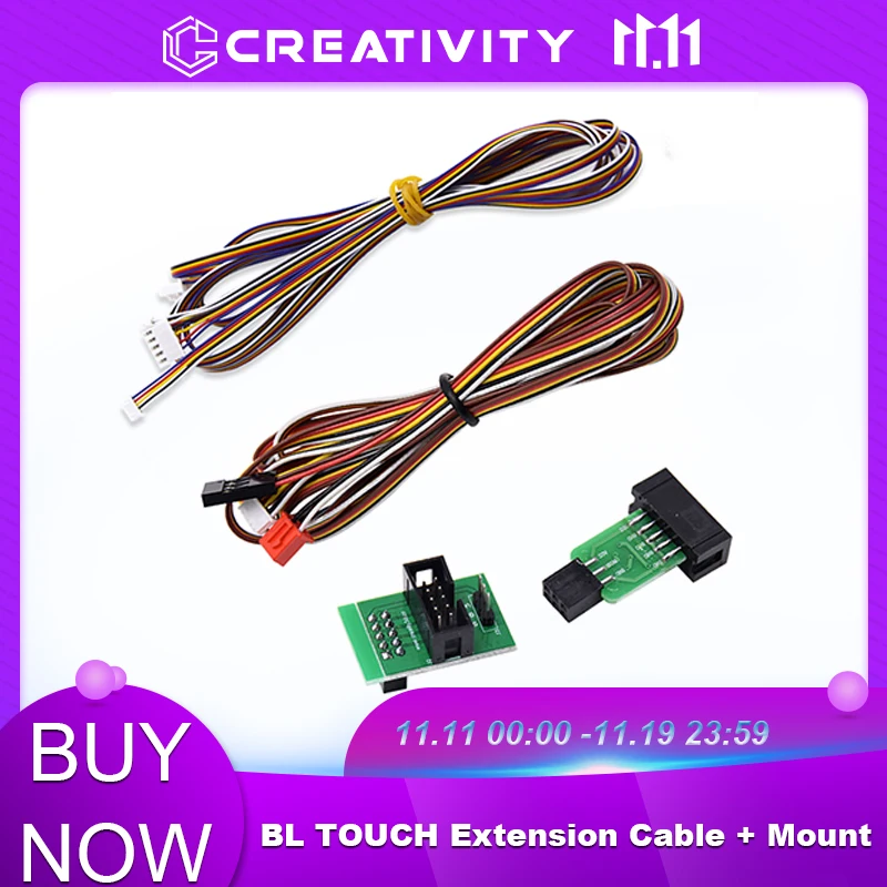 

Creativity BLTOUCH Extension Cable +Mount For CR 10 Ender-3 With Screws Wrench Normal Controller Board Printer Connection Kit