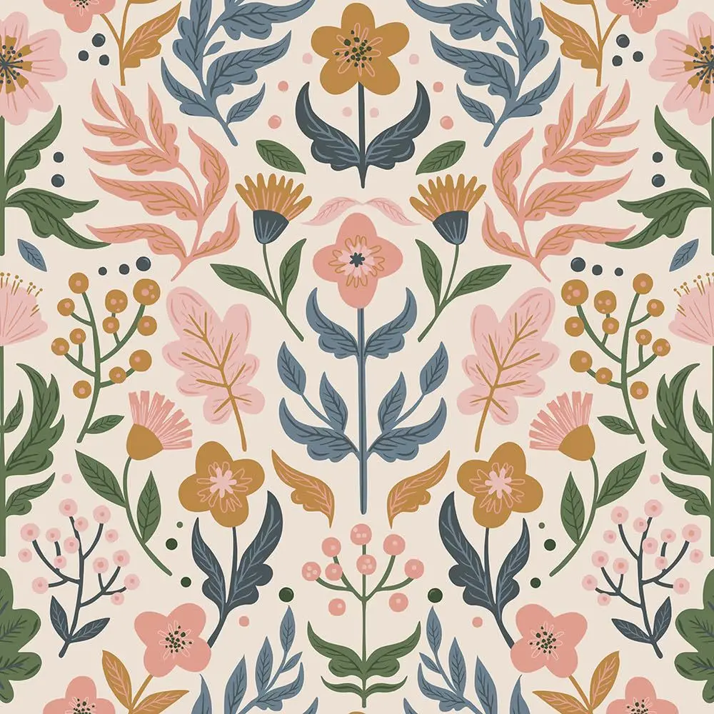 Boho Wild Floral Peel and Stick Wallpaper Botanical Self Adhesive Removable Contact Paper Wall Mural for Bedroom Farmhouse Decor