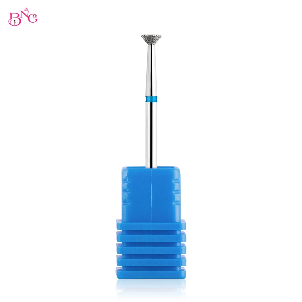 Diamond Nail Drill Bits Cuticle Clean Cutters for Manicure Gel Overflow Removal Rotary Burrs Electric Nail Bit for Pedicure Tool