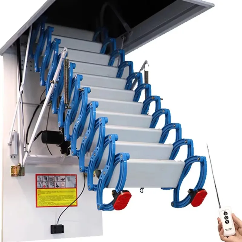 Customized Household Modern Foldable Custom Made Pull Down Portable Manual Attic Stair Loft Ladder 300kg Load Capacity Easy Use