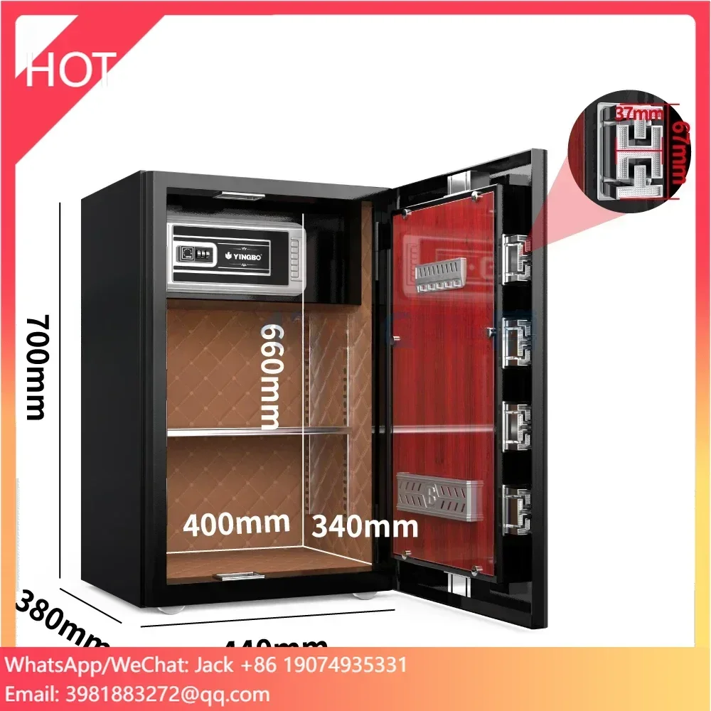 Black Home/Hotel Smart Safe Box Vault Door