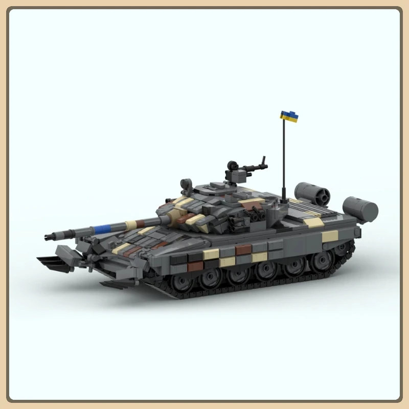 

MOC- 157653 Строительные блоки Вторая мировая война T-72 Модель танка Военная серия Мелкие частицы DIY Креативный подарочный набор строительных блоков