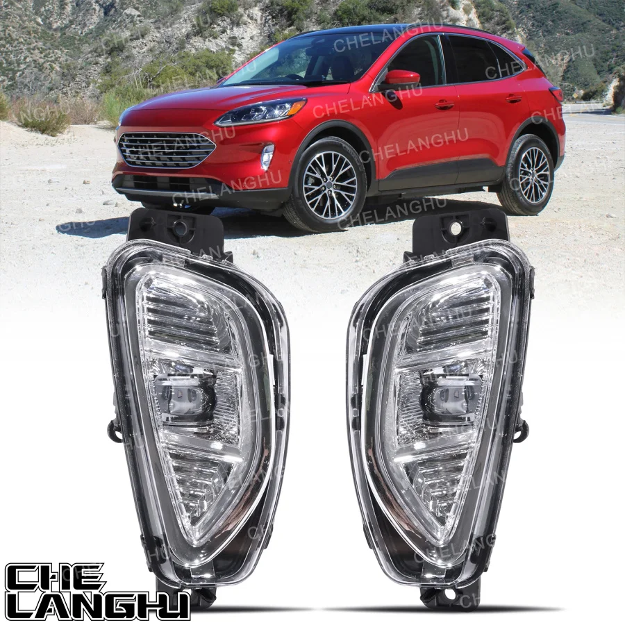 

For Ford Escape 2020 2021 2022 Car Accessories Front LED Fog Light Lamp LJ6B15A255BB/LJ6Z15201C LJ6B15A254BB/LJ6Z15200C
