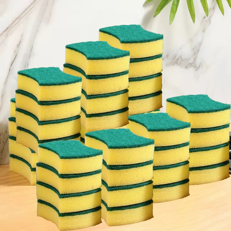 

10-50 шт. губка для мытья посуды, кухонная наждачная волшебная чистая губка для протирания ржавчины, фокусные пятна, набор для удаления квадратной овальной щетки для чистки