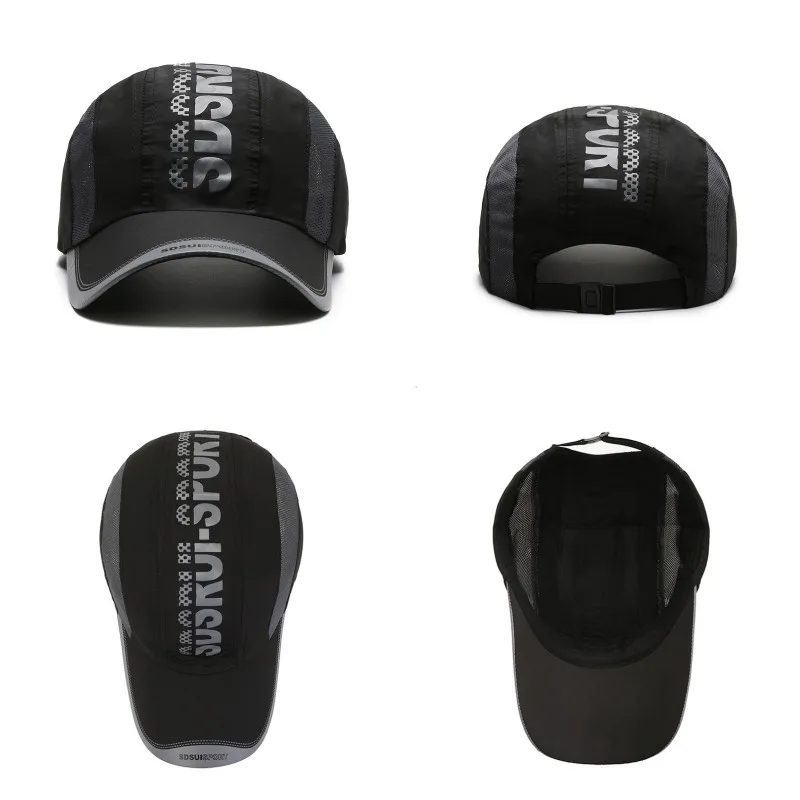 Chapeau de sport d'été à séchage rapide, maille fine et respirante, pare-soleil Anti-UV, lettre imprimée, Golf, Baseball, voyage, cyclisme