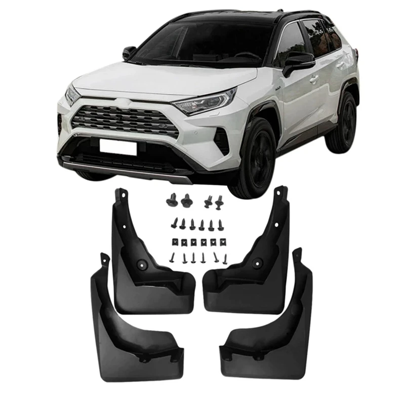 Mud Flaps Compatible For TOYOTA RAV4 2019-2022 Mud Splash Guards (4Pcs Set) Custom Front And Rear Splash Fenders