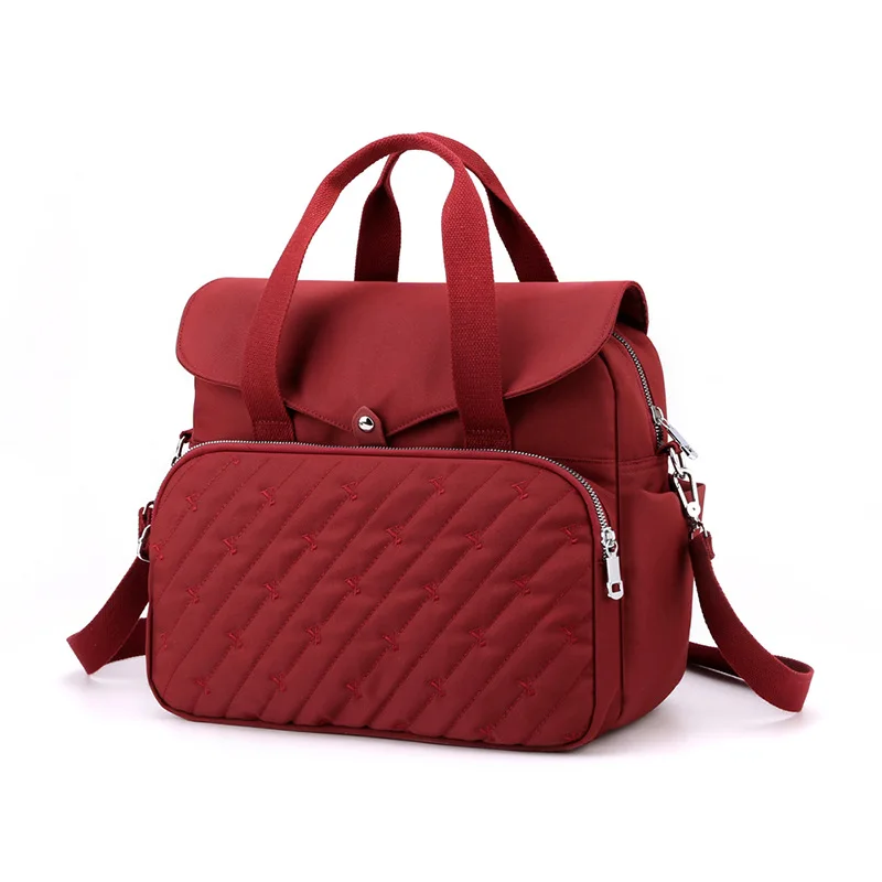 Backpack for women, embroidered fashion, USB phone charging, multi-purpose, women's backpack computer bag
