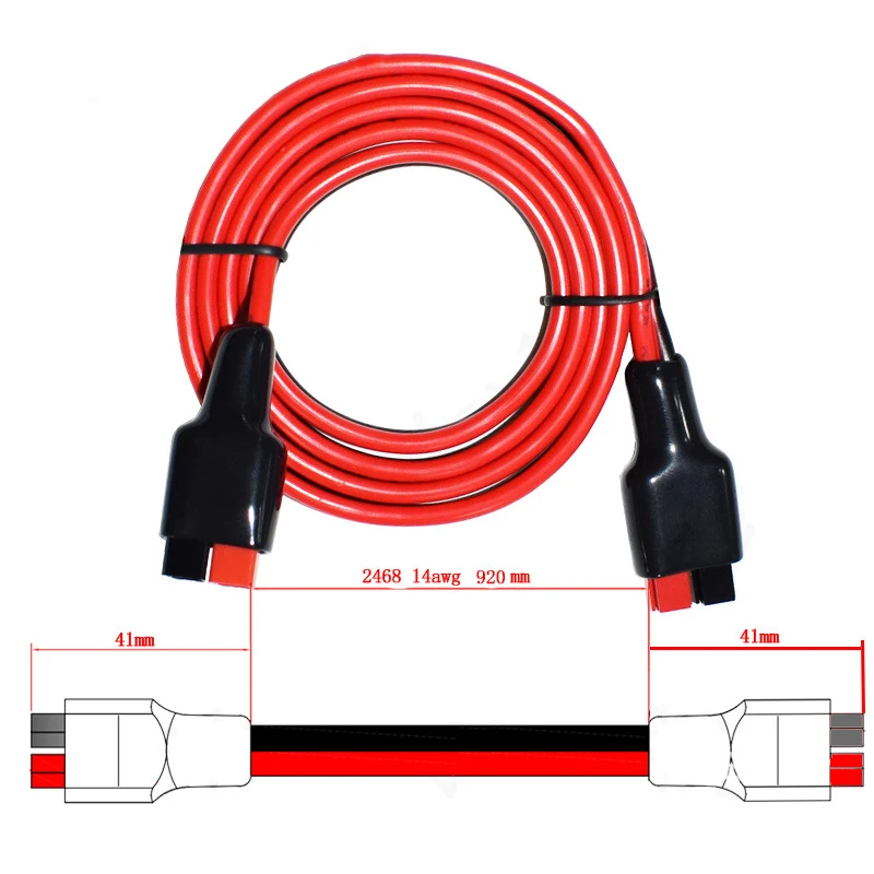 100CM 14AWG 45A Battery Adapter Cable for GZ Yeti /G500 Solar Generator Power Inverter and for Renogy Boulder 200 Solar Panels