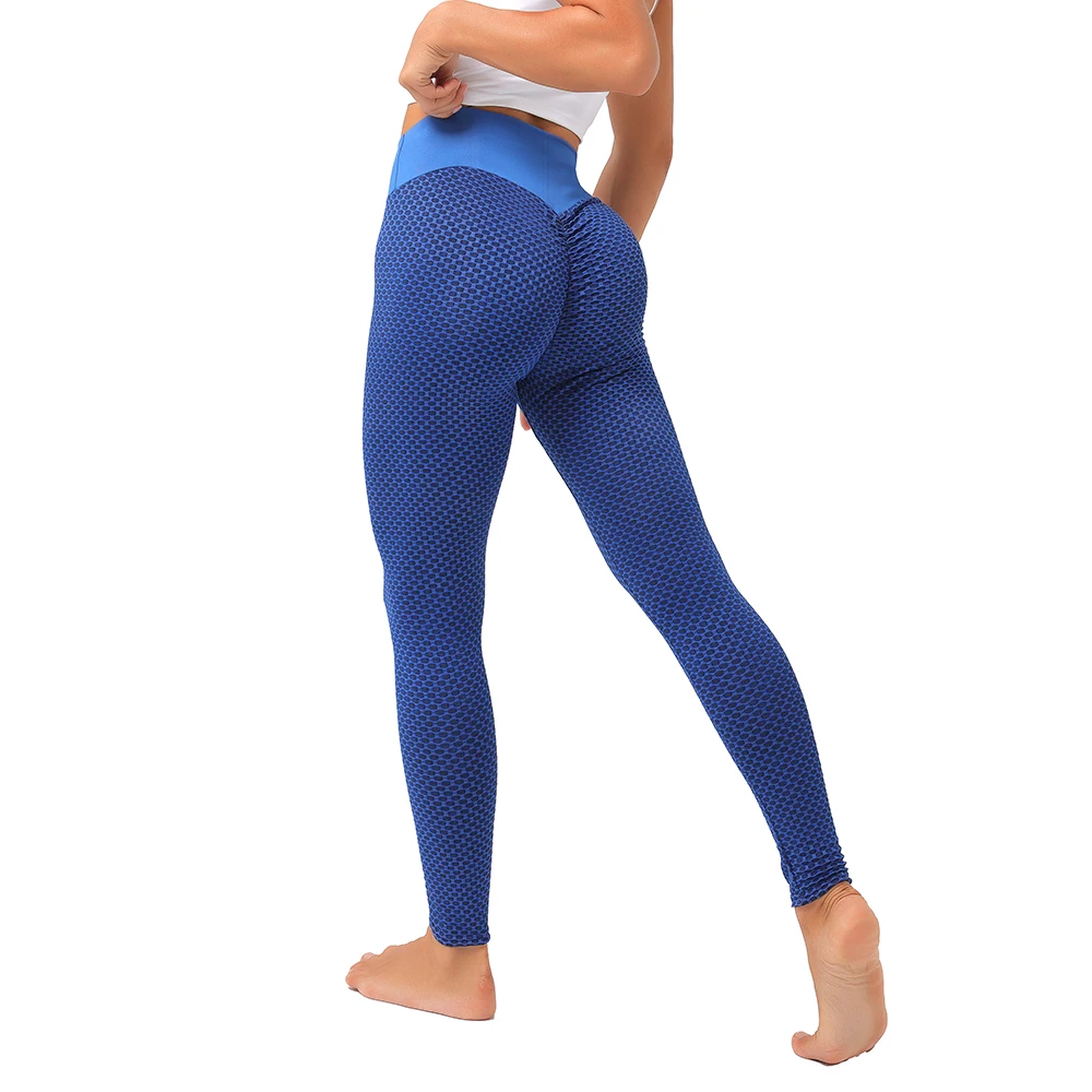 Women Seamless Gym Pants High Waist Yoga Leggings Sexy Grid  Breathable Sport Leggings Workout Running Pant Sports Clothing