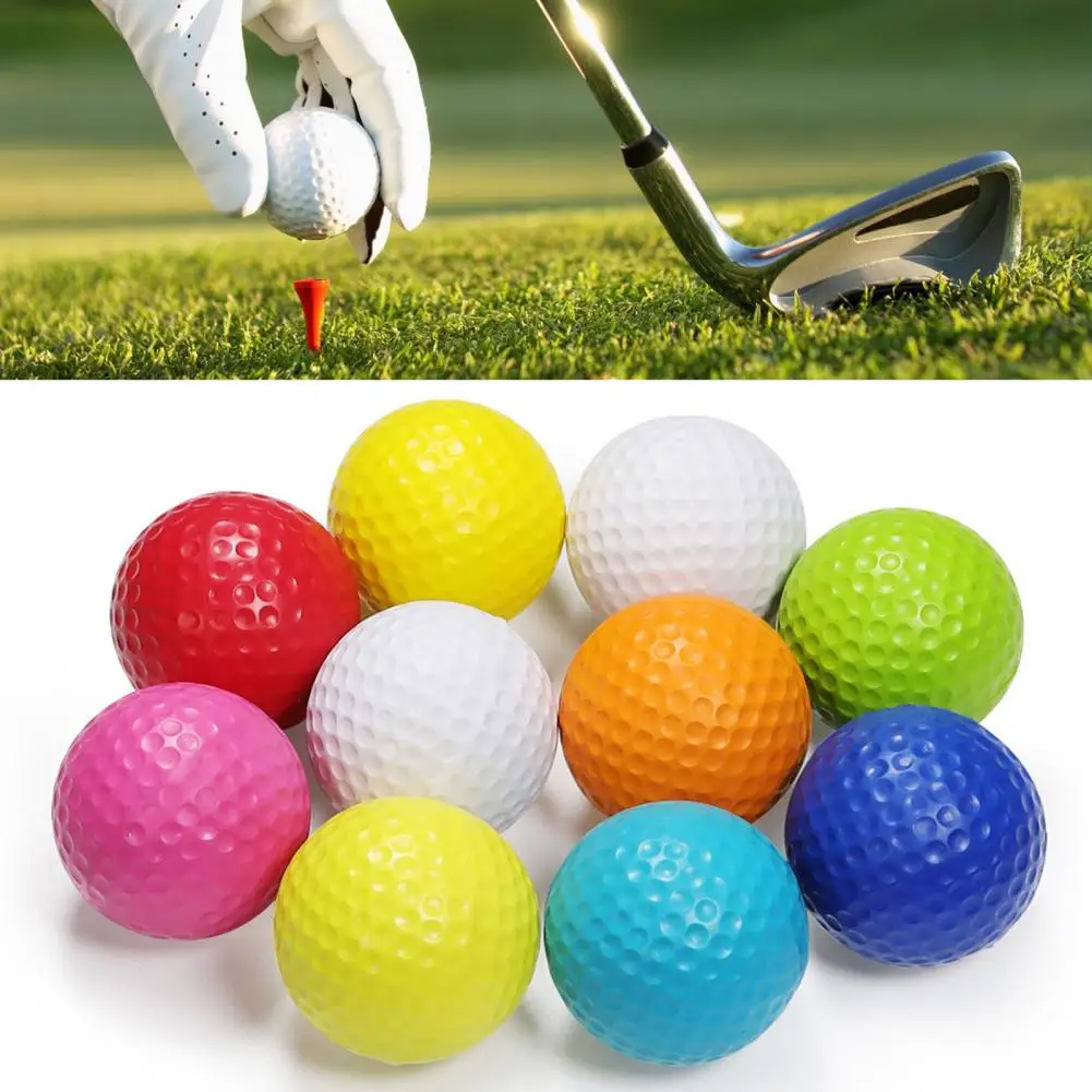 Safe Golf Balls 20pcs Vibrant Color Golf Balls for Indoor Outdoor Practice High Rebound Strong Stability Lightweight Long