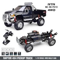 HG RC 2.4G 4WD Truck Off road Climbing Vehicle Model 1/10 Raptor P410 Speed 30Km/h Remote Control Adult Toy