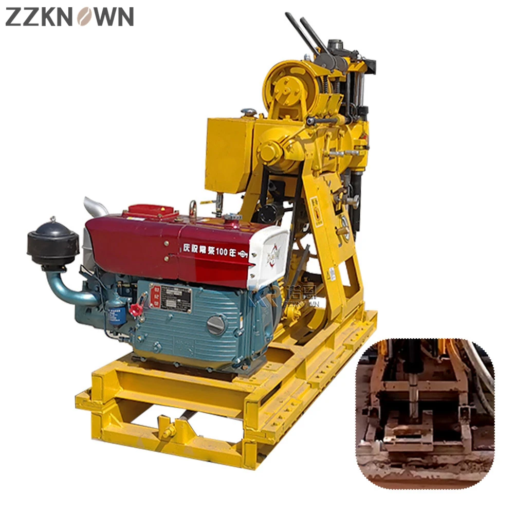 Core Drill Machine Mining Drill Rig Trailer Borehole Rig Machine Portable Water Wells Equipment Diesel Engine