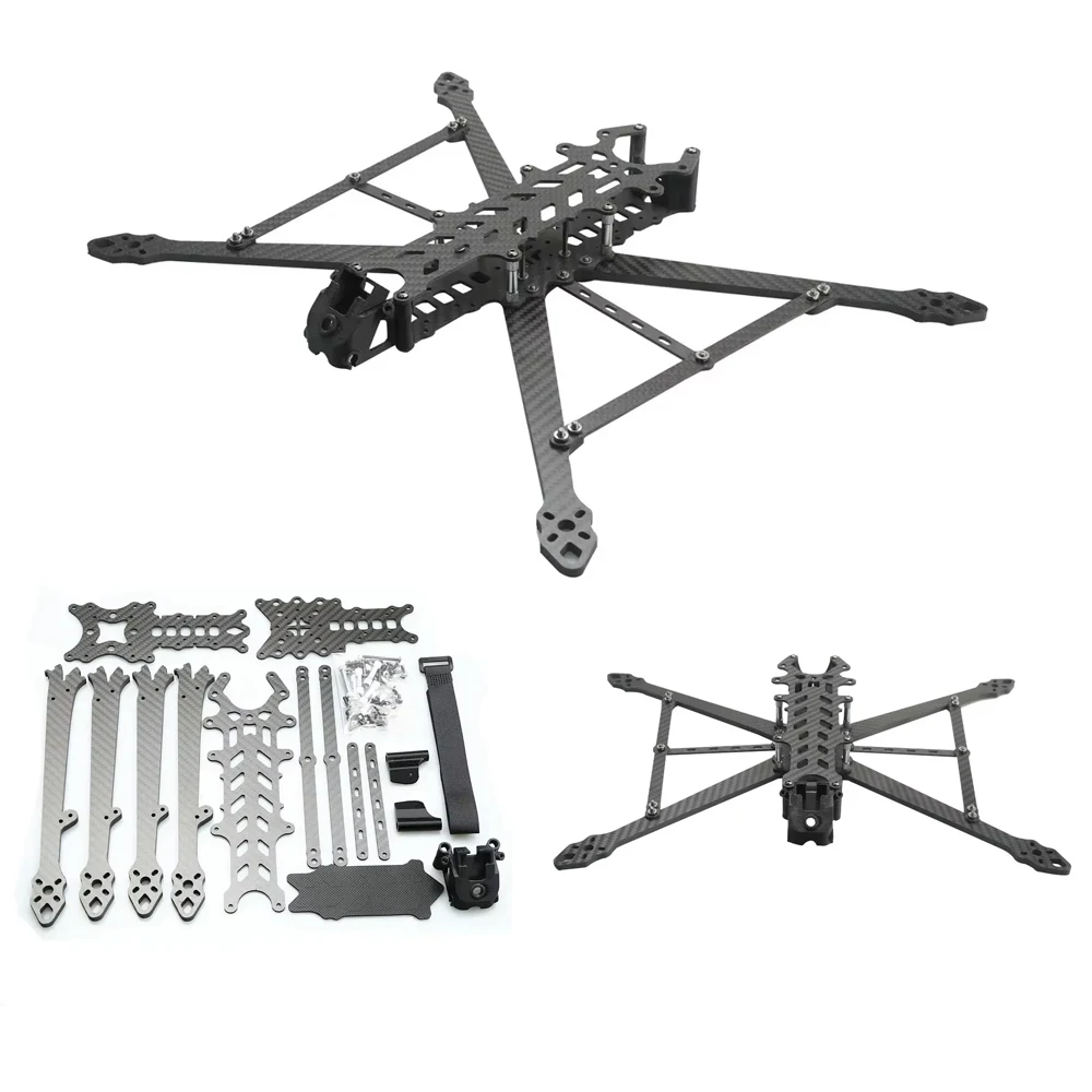 

Poisonous Bees DF-V2 FPV Drone Frame Kit - Carbon Fiber RC Quadcopter Freestyle Drone Kit 8/9/10 Inch 367/387/427mm for Long Ra